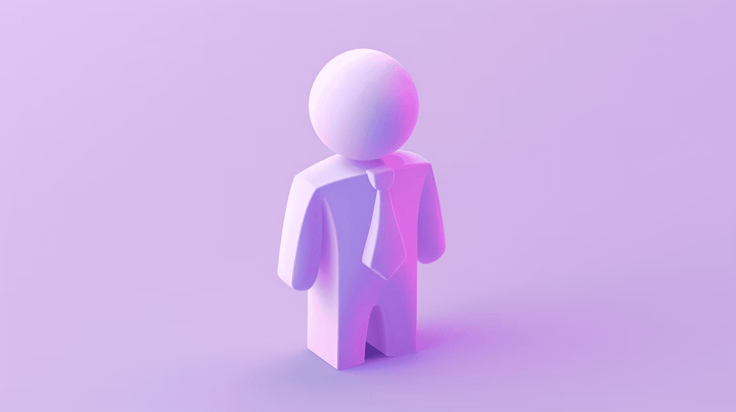 A simple figure in a tie, representing high ticket clients who expect professionalism and strategic guidance.