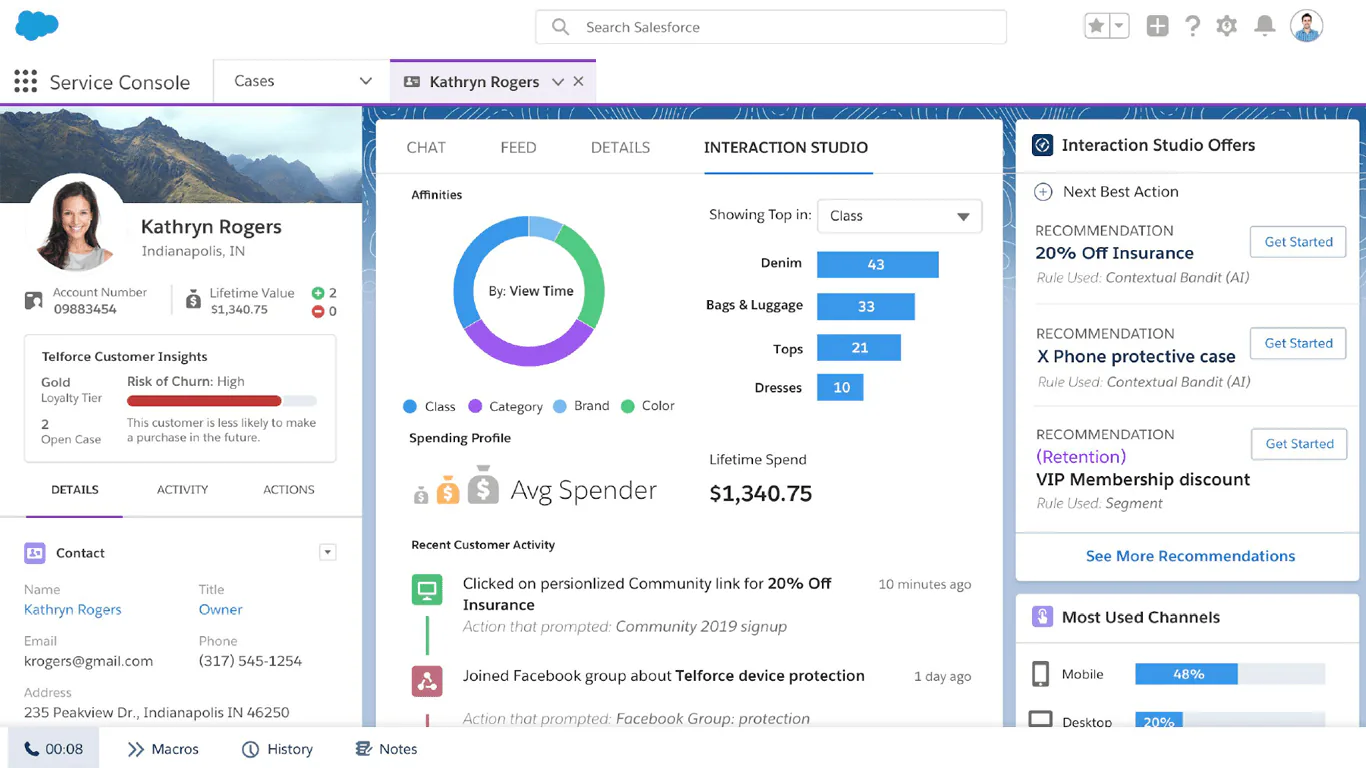 Salesforce Marketing Cloud Personalization formerly Interaction Studio