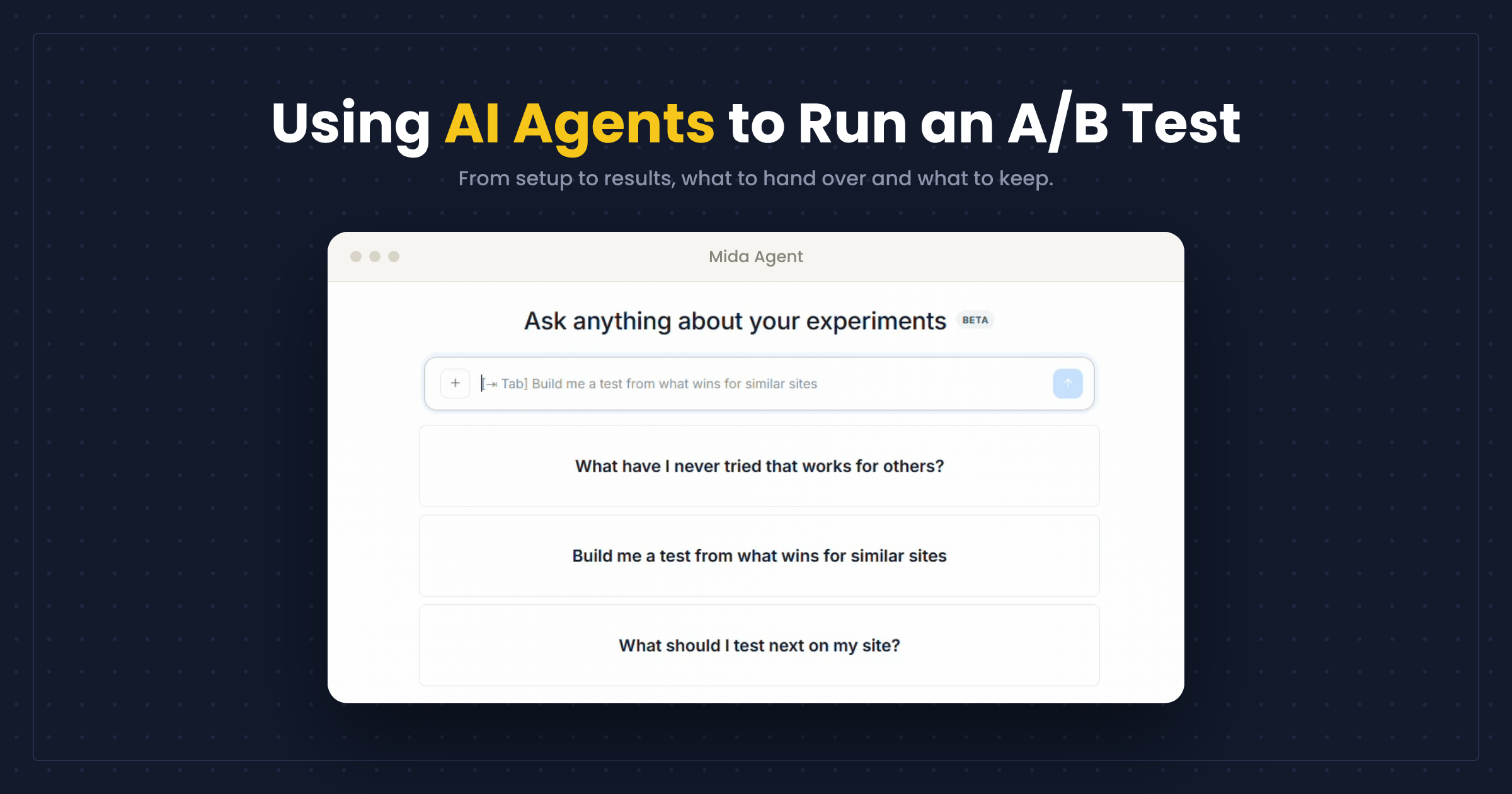 Comment utiliser des agents IA pour réaliser un test A/B (et où garder la main)