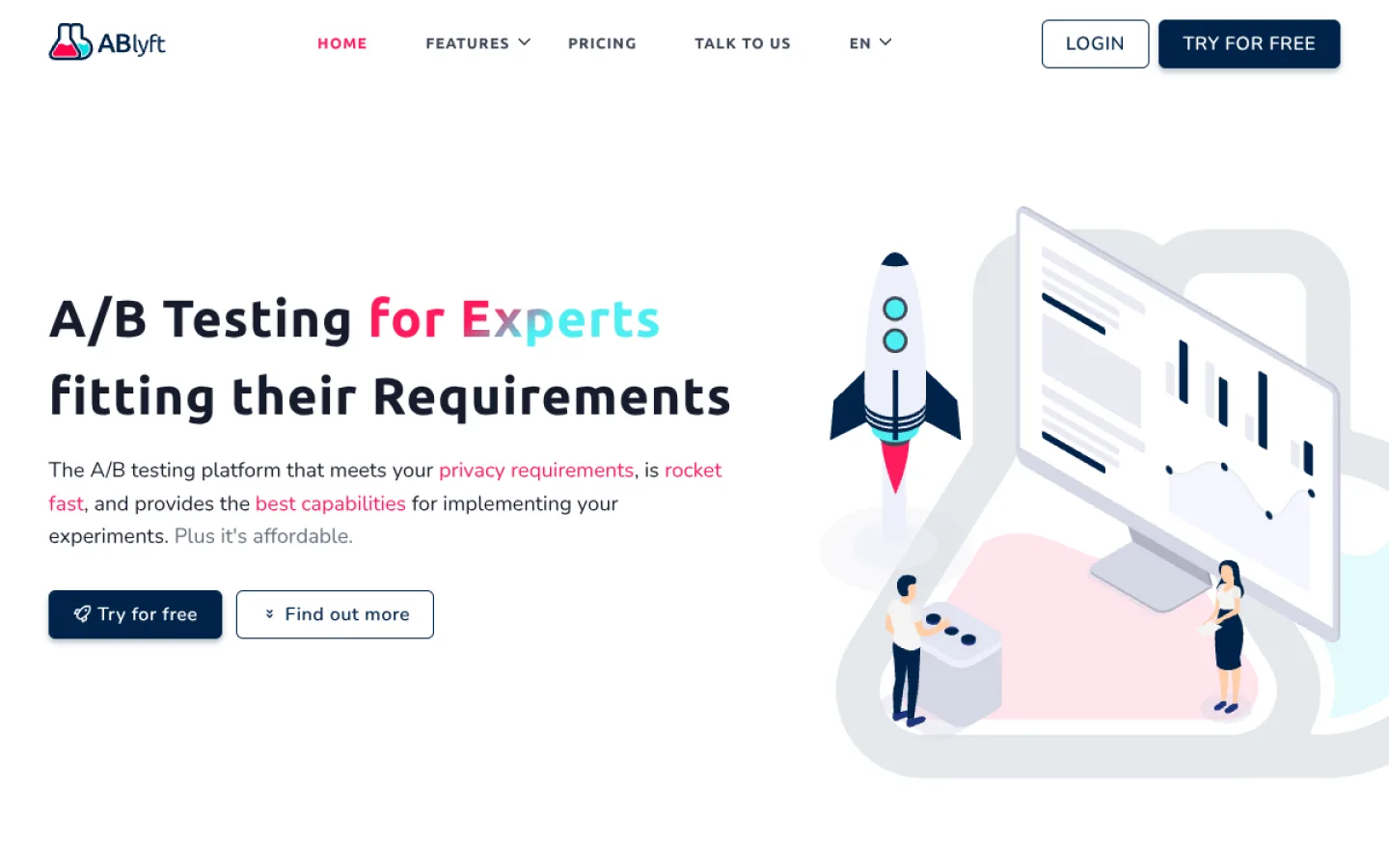 ABlyft homepage screenshot