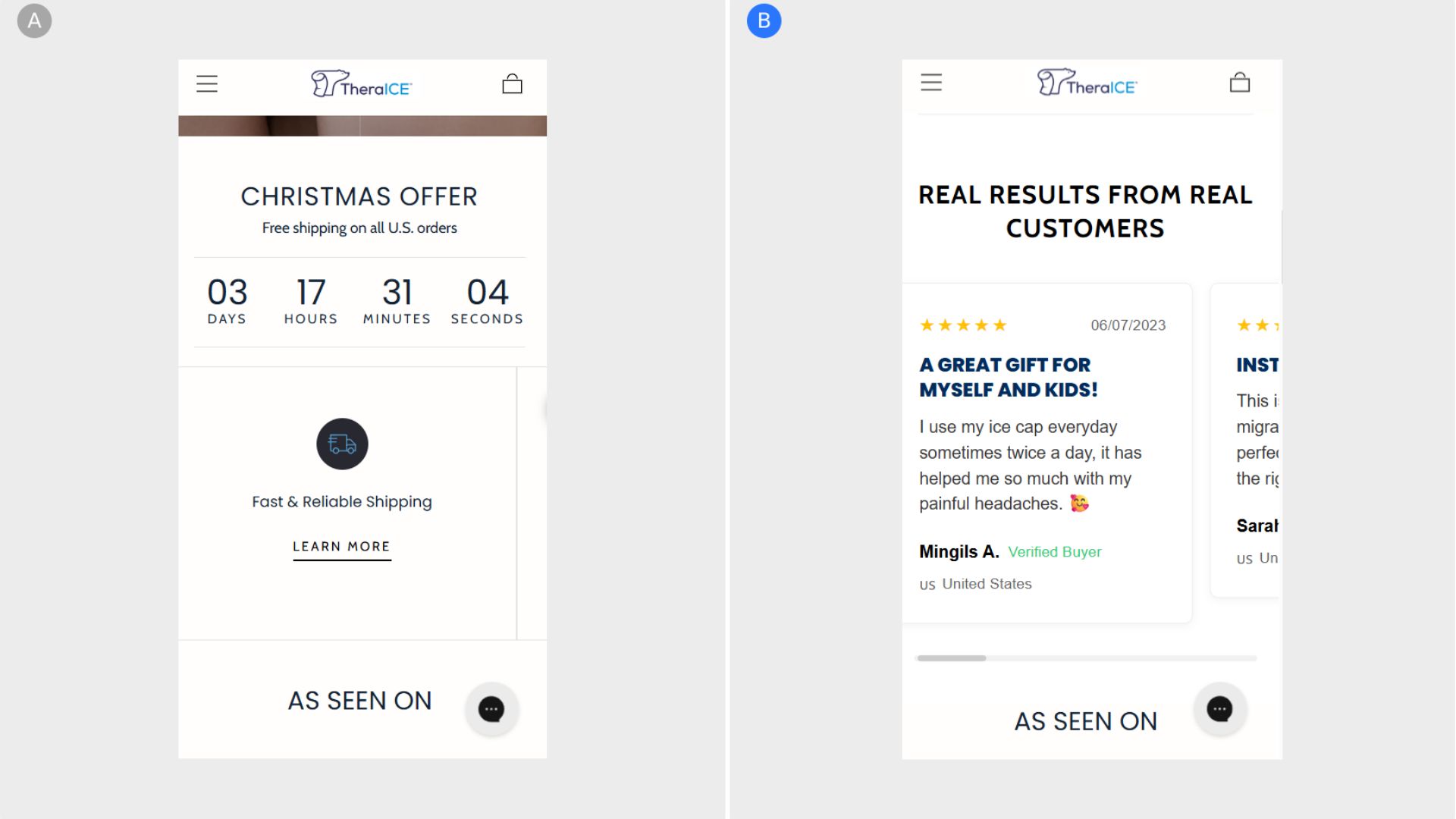Social Validation with Dedicated Review Section